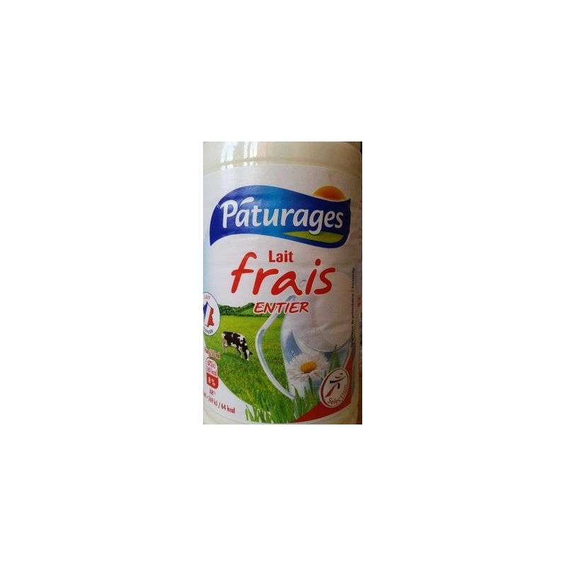 Paturages Pat Lait Frais Entier Bt 1L