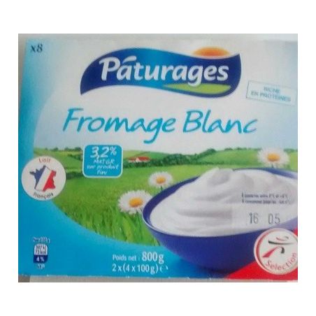 Paturages Pat Ff Nature 3.2%Mg 8X100G