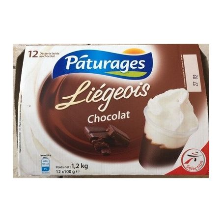 Paturages Pat Liegeois Chocolat 12X100G