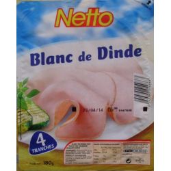 Netto Blanc Dinde 4 Tr 180G