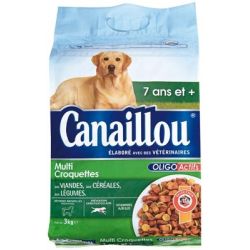 Canaillou Multi Croquettes Aux Viandes, Céréales, Légumes 7Ans Et Plus 3Kg