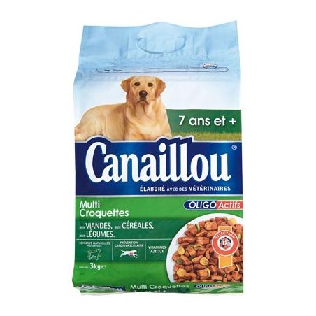 Canaillou Multi Croquettes Aux Viandes, Céréales, Légumes 7Ans Et Plus 3Kg