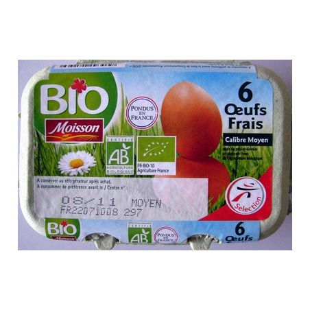 Moisson 6 Œufs Bio M