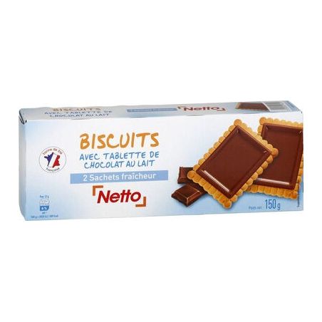 Netto Bisc Tabl.Choc Lt 150G