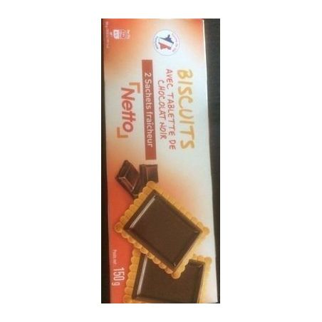 Netto Bisc.Tab Choco Noir150G