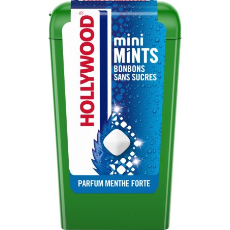 Hollywood Bonbons Menthe Forte Sans Sucre Mini : La Boite De 12,5G