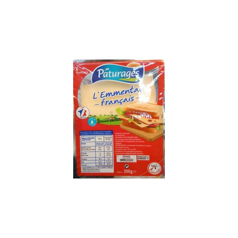 Paturages Pat Emmental Tranches 200G