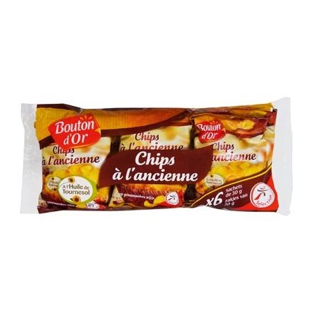 Bouton Or Chips Ancienne 6X30G