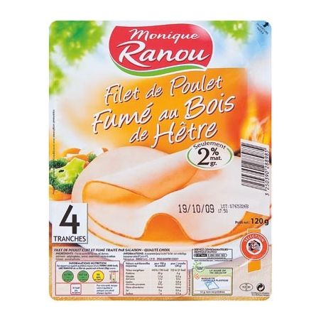 Ranou Flt Poulet Fume 4T 120G