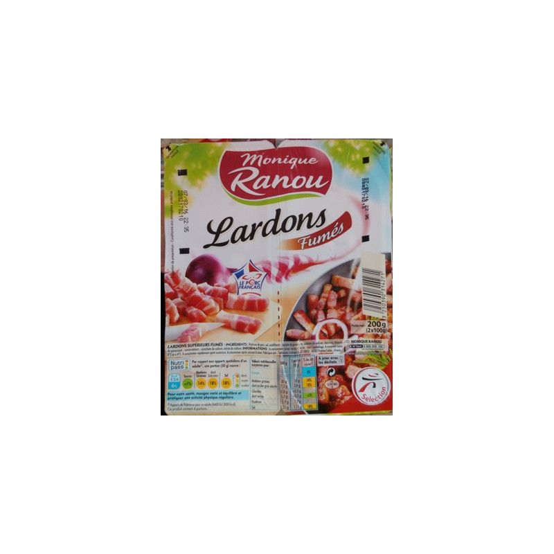 Ranou Lardons Fumes 2X100G