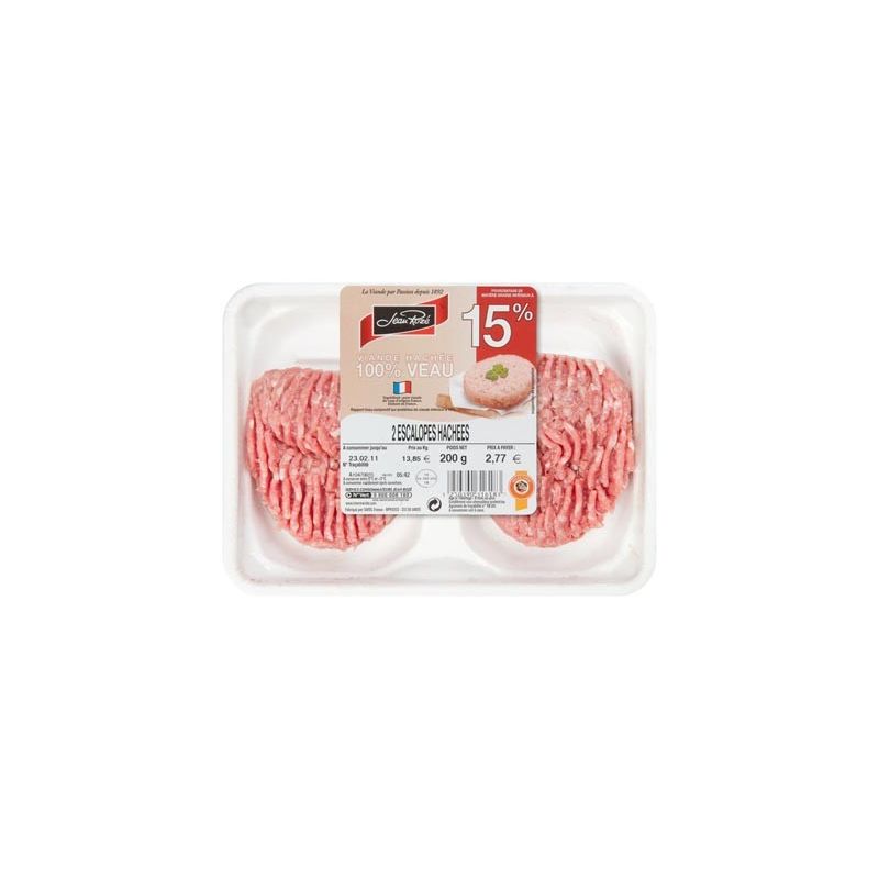 Jean Roze J.Roze Steak Hache Veau 2X100G