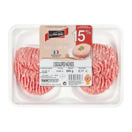 Jean Roze J.Roze Steak Hache Veau 2X100G