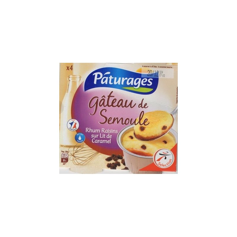 Paturages Pat.Gat Semoule Rais 4X100G