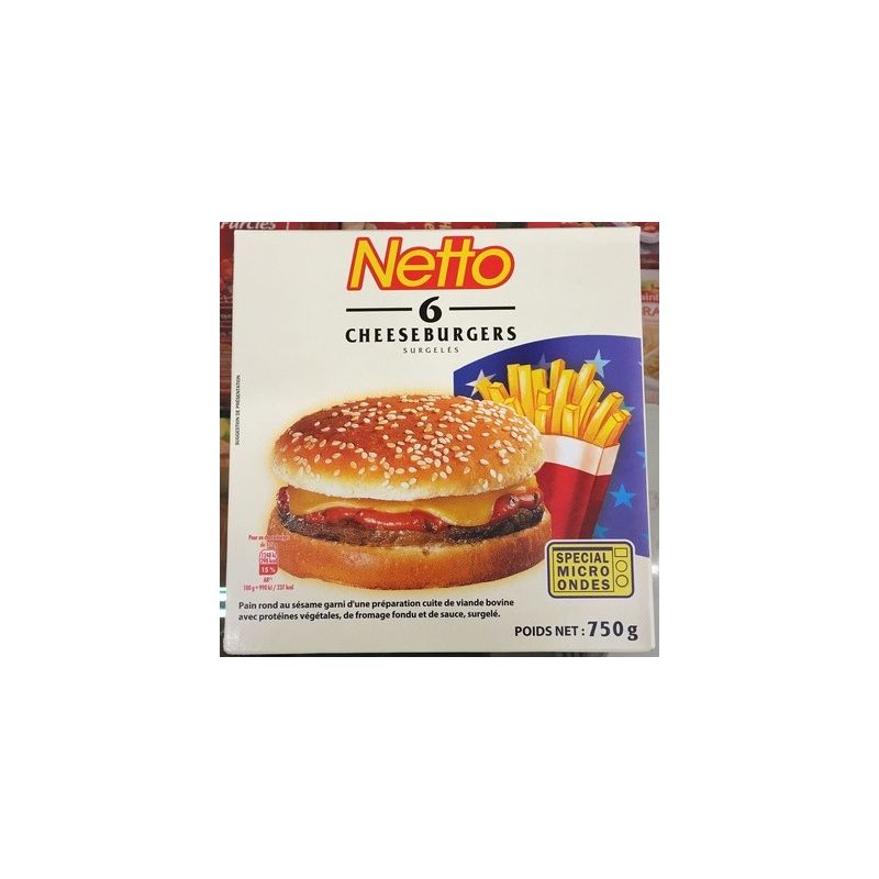 Netto 6 Cheeseburgers 750G
