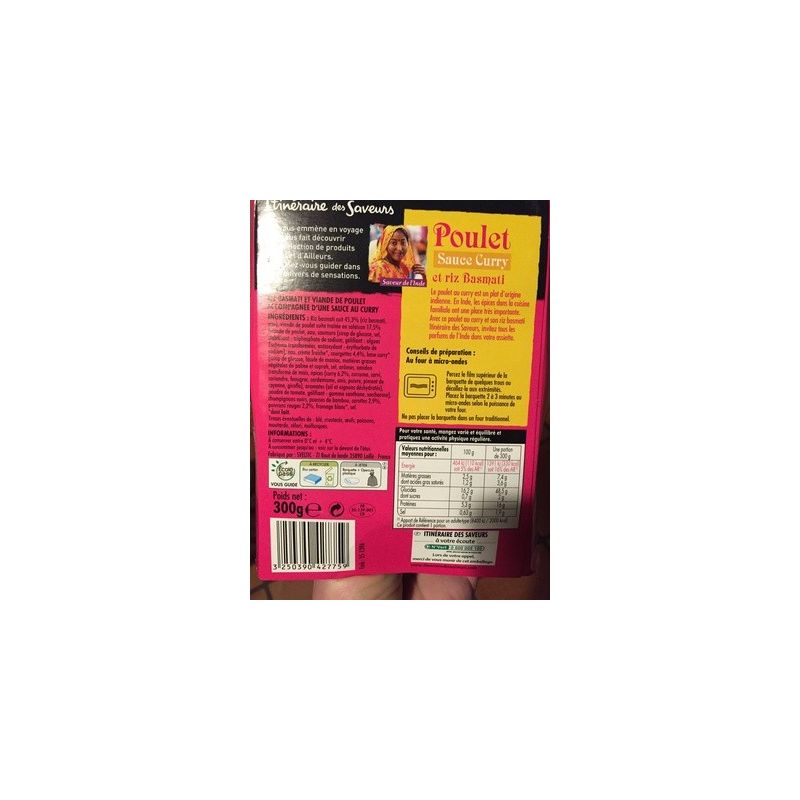 Itinéraire Des Saveurs Ids Poulet Curry&Riz 300G