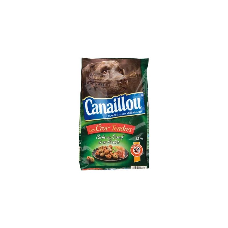 Canaillou Croquettes Les Croc Tendres Bœuf Et Poulet 1,5Kg