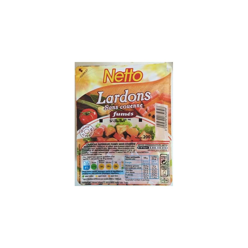 Netto Lardons Fumes 200G