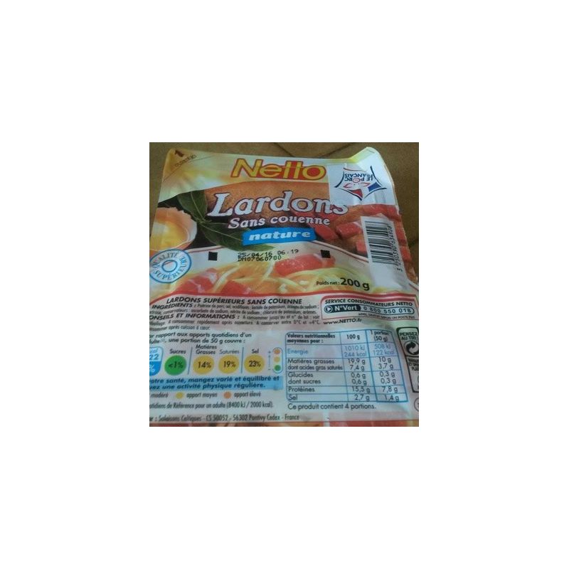 Netto Lardons Natures 200G