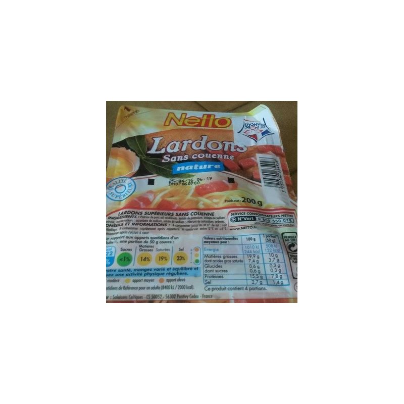 Netto Lardons Natures 200G