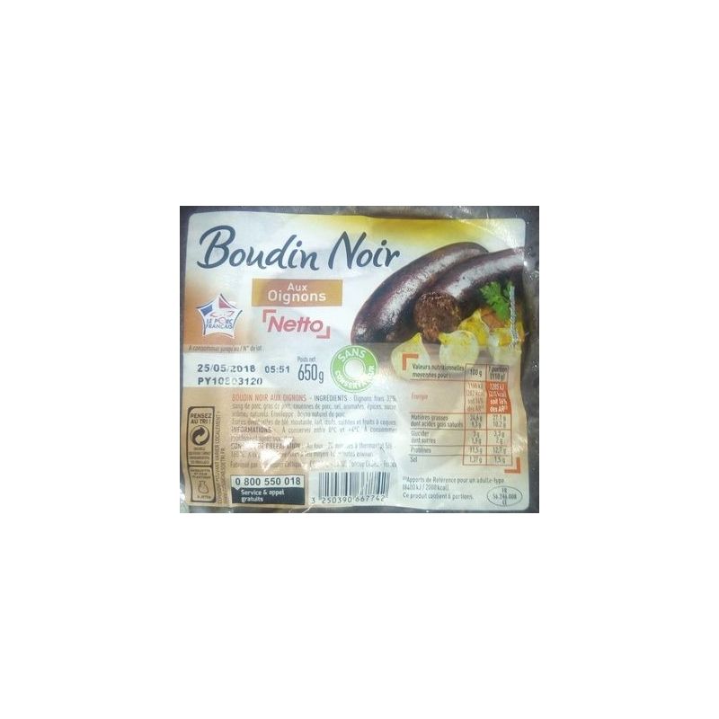 Netto Boudin Noir Oignons 650G