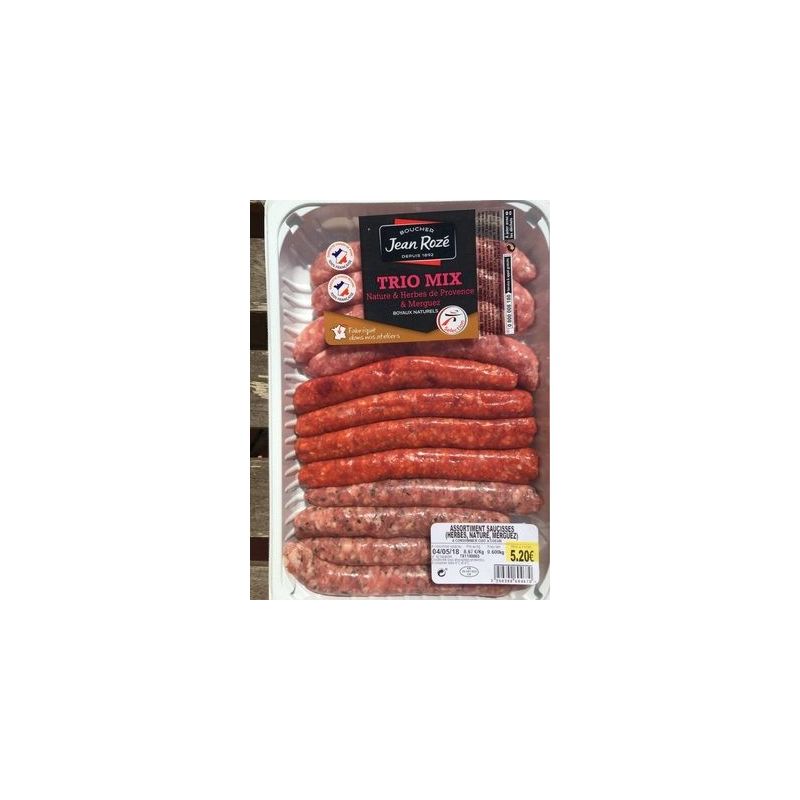 Jean Roze Saucisse Nat.Hbes.Merguez 600G