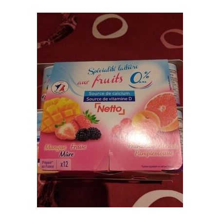 Netto Yaourt Fruit 0% 12X125G