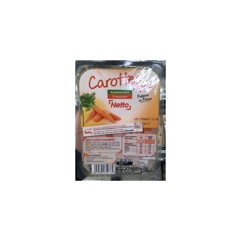 Netto Carottes Rapees 500G