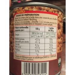 Netto Lentilles 265G