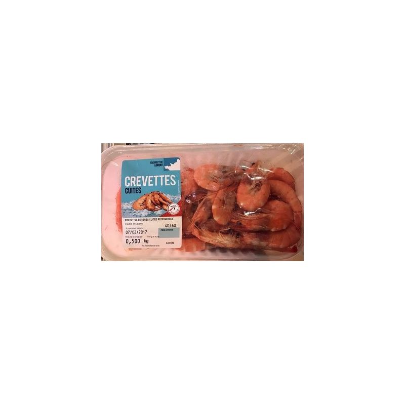 Selection Intermarche Crevette Cuite 40/60 500Gr