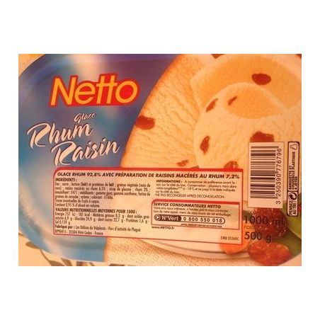 Netto Bac Rhum Raisins 500G