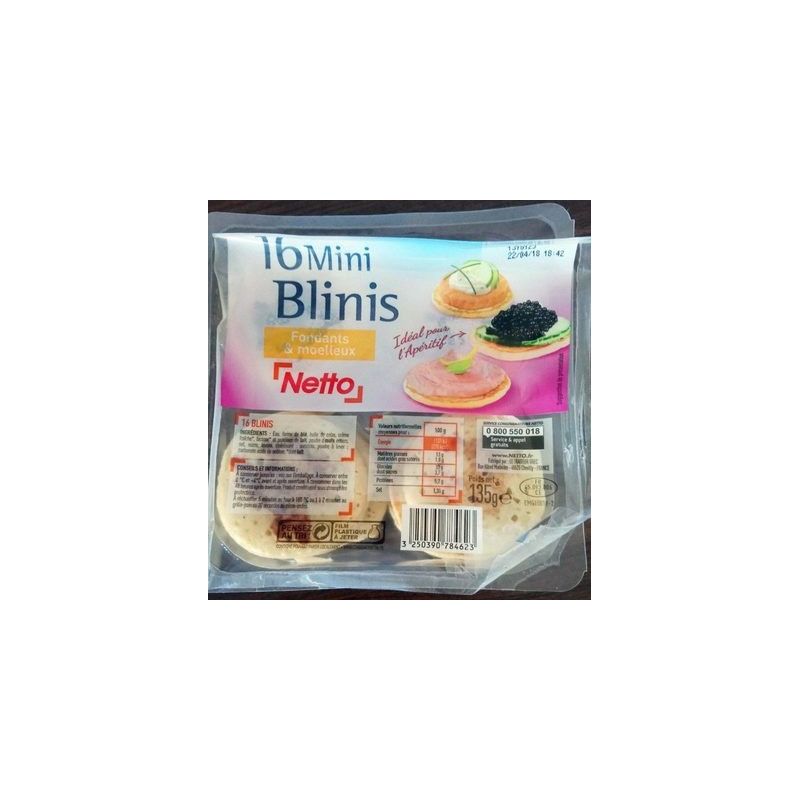 Netto Blinis X16 Soit 135G