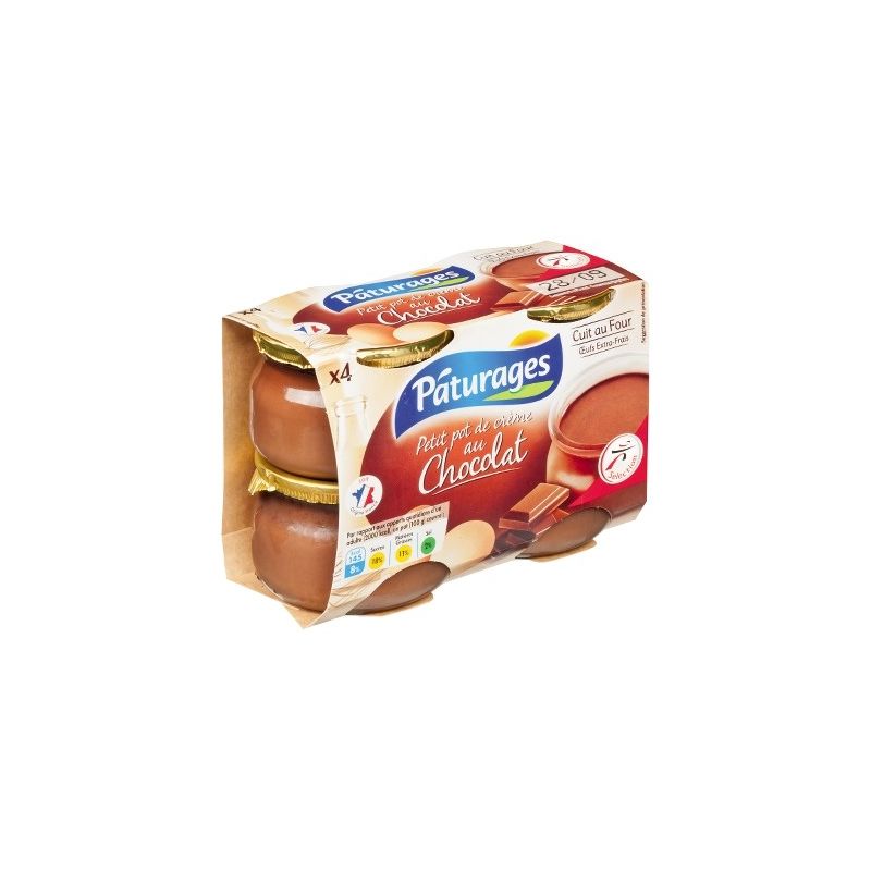 Paturages Pat.Petit Pot Crem.Choco4X100G