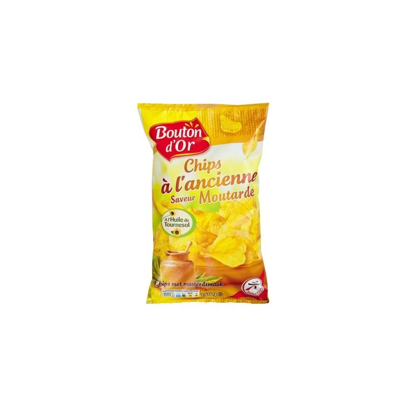 Bouton Or Chips Moutarde 150G