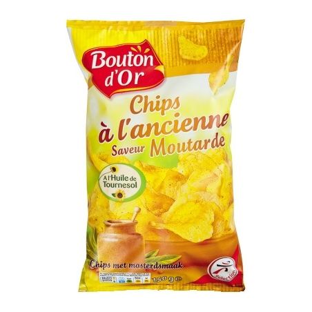 Bouton Or Chips Moutarde 150G