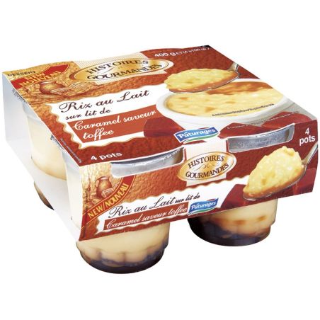 Paturages Pat.Riz Lait S/Caramel 4X115G