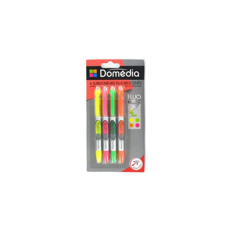 Domedia 4 Surligneurs Liquide