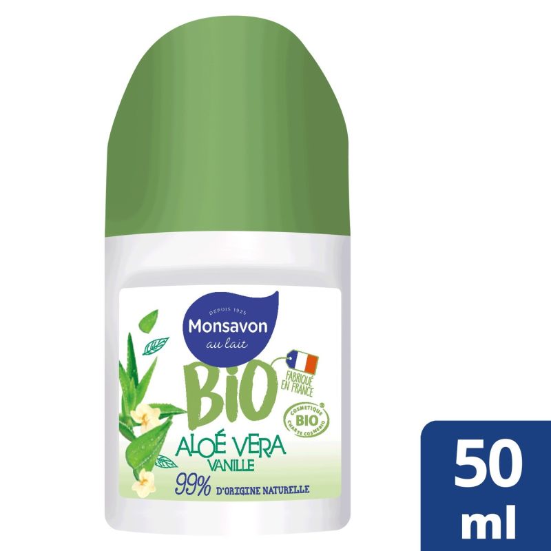 Monsavon Déodorant Bio Bille Aloé Vera Vanille : Le Roll-On De 50 Ml