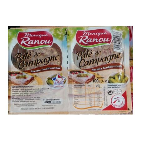 Ranou Pate Campagne 2X50G