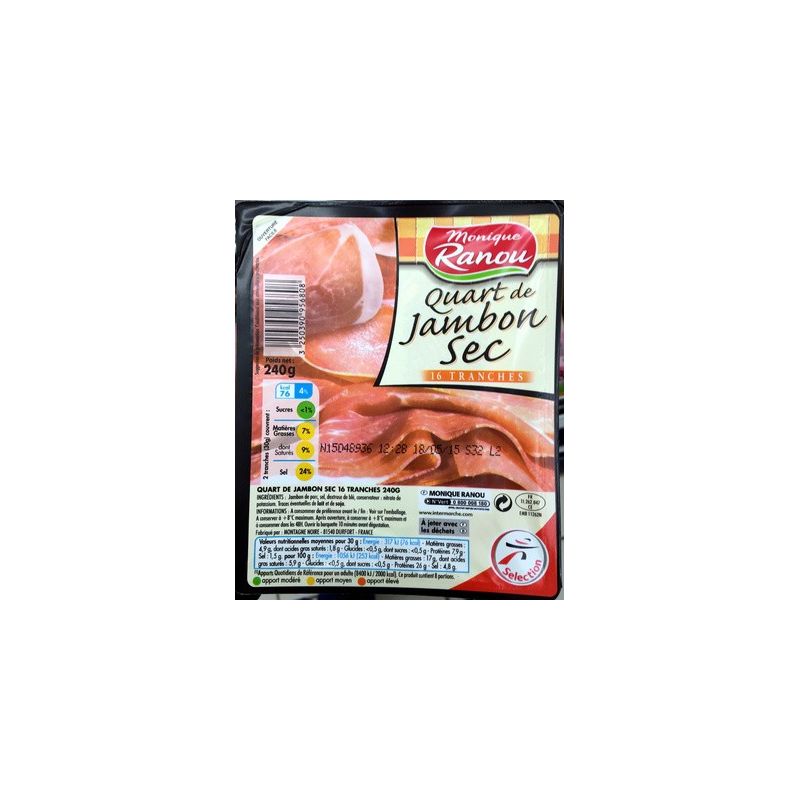 Ranou Quart Jambon Tranche 240