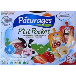 Paturages Pat.Pcket Frais/Abricot 6X90G