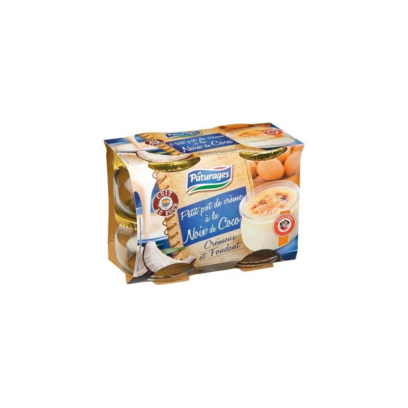 Paturages Pat.Petit Pot Crem Coco 4X100G