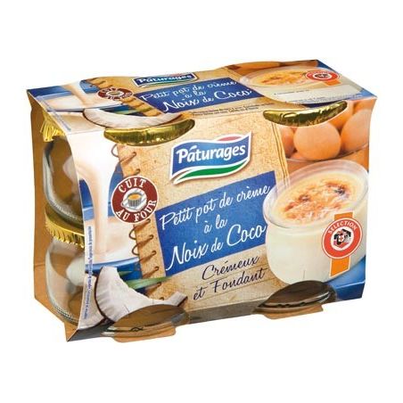 Paturages Pat.Petit Pot Crem Coco 4X100G