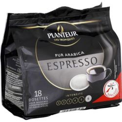 36 dosettes de café pur arabica doux 250g PLANTEUR DES TROPIQUES - KIBO