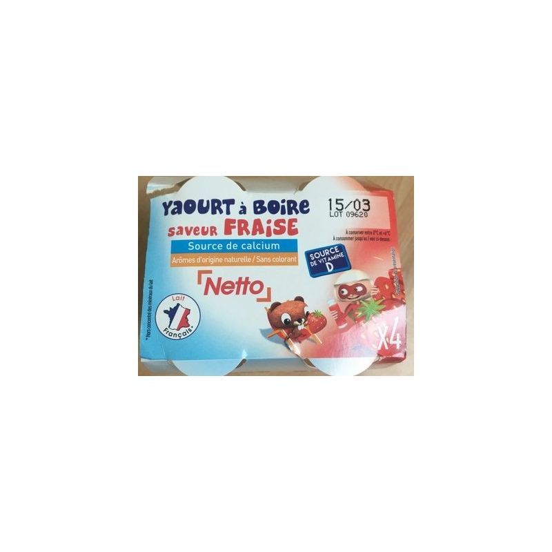 Netto Yt A Boire Fraise 4X180G