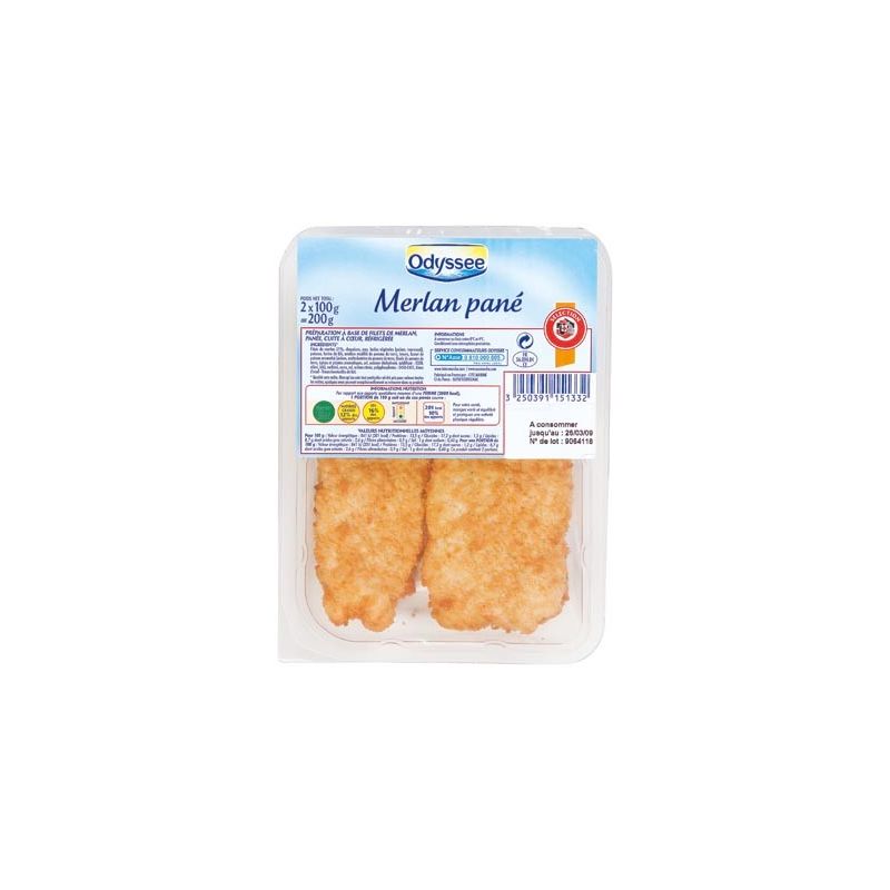 Odyssee 2Filet Merlan Pane200G