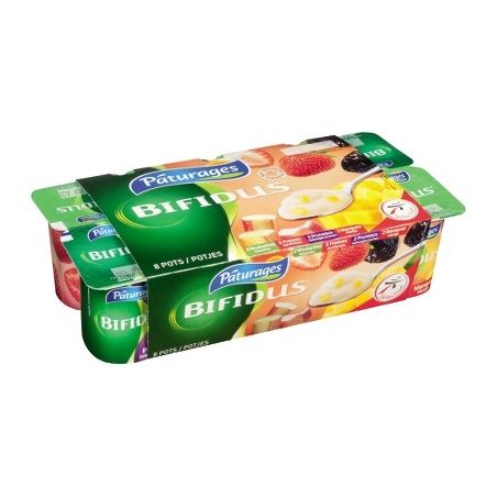 Paturages Pat.Yt Bifidus Fruits 8X125G