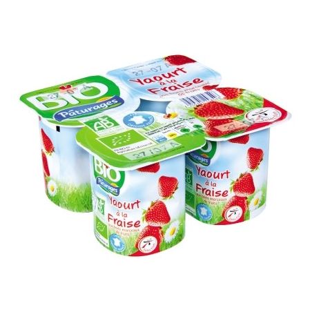 Paturages Pat.Yt Biologique Fraise4X125G