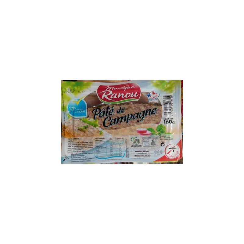Ranou Pate Campagne Leger 160G