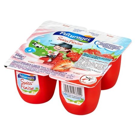 Paturages Suiss Fraise 4X100G