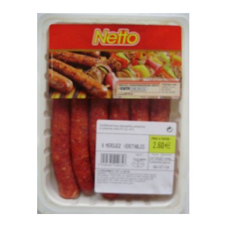 Netto 6Merguez Veritable300G